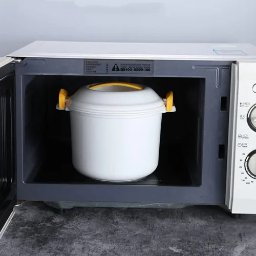 Vista 7 de UPKOCH Ollas de arroz para microondas, olla de vapor de arroz para microondas, recipiente para alimentos para microondas, recipiente para verduras