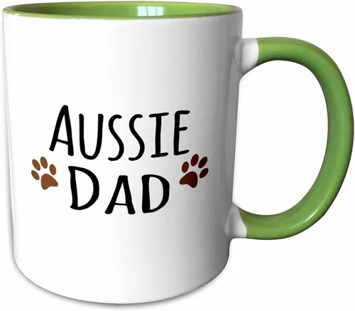 Vista 14 de 3dRose Taza Aussie Dog Dad de 11 onzas, color negro