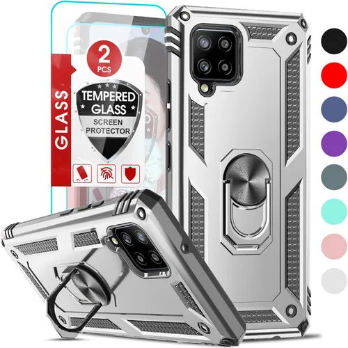 Vista 88 de LeYi Funda para Samsung Galaxy A05 (no compatible con A05S) con protector de pantalla y protector de lente de cámara, funda resistente de grado Negro