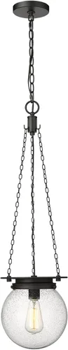 Vista 4 de Z-Lite 7506P9-MB Calhoun - Colgante de 1 luz, 60 vatios, negro mate