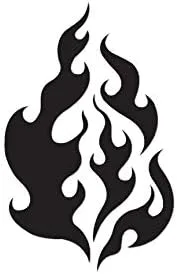 Vista 12 de Fire Flames Art - Vinilo adhesivo de 5.75 x 9.25 pulgadas, color rojo