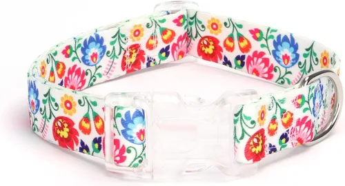 Vista 8 de Serijoars Collar de perro para cachorros con estampado floral para perros pequeños, medianos y grandes, con hebilla de liberación rápida para niñas