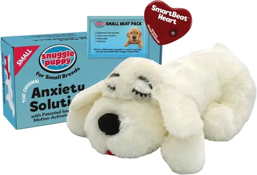 Vista 10 de Snuggle Puppy Junior - Juguete para cachorros de razas pequeñas, juguete de peluche más pequeño con pulso de sensación real, diseñado