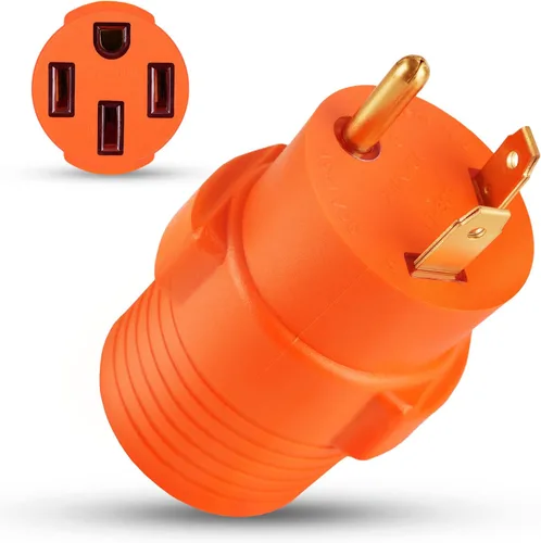 Vista 8 de Adaptador de generador RV 30A, NEMA L14-30P a TT-30R, 3750W Macho de 30 amperios a hembra de 30 amperios