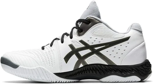 Vista 3 de ASICS Netburner Ballistic FlyteFoam Mid Top Tenis de voleibol para hombre blanco (White/gunmetal)