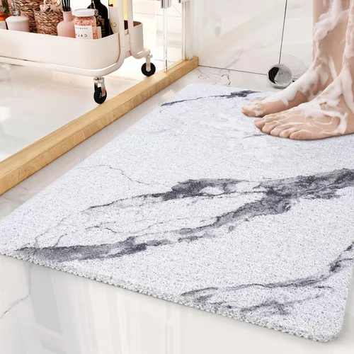 Vista 12 de Tapete antideslizante para bañera, 16 x 24 pulgadas, tapetes de ducha para bañera, tapetes de baño de PVC con textura de lufa para áreas húmedas