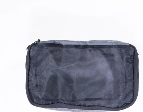 Vista 2 de VanEssential Cubo de embalaje con parte superior de malla transparente mediano - Gris carbón