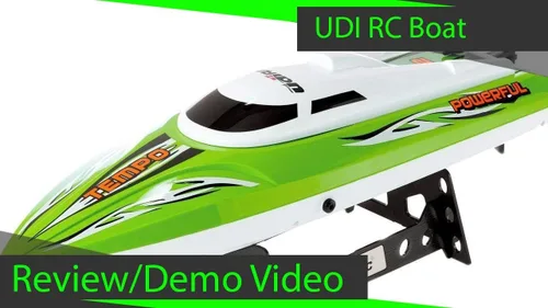 Vista 2 de UDI RC Tempo 2.4GHz Control remoto de alta velocidad 17 Barco eléctrico (azul)