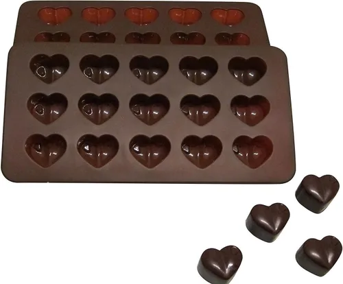 Vista 4 de Molde de silicona para chocolate con forma de corazón, moldes de caramelo para fiestas, bodas, gelatinas, cubitos de hielo en forma de corazón