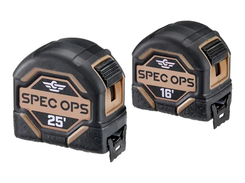Vista 11 de Spec Ops Tools Cinta métrica de 16 pies, cinta de doble cara de 1 pulgada, estuche compuesto de grado militar, 3% donado a veteranos