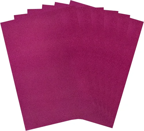 Vista 3 de Mega Crafts 6 hojas metálicas de espuma EVA de 9 x 12 pulgadas, papeles con purpurina azul brillante con parte trasera adhesiva, álbumes