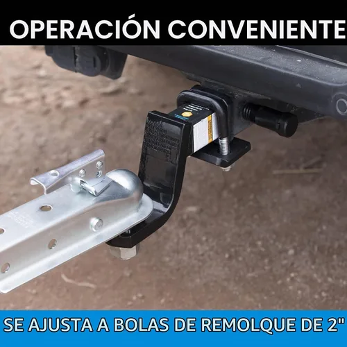 Vista 6 de METOWARE Acoplador Recto de Lengua de Remolque para Bola de 2", Acoplador de Remolque de Ancho de Canal de 2", 3,500LBS