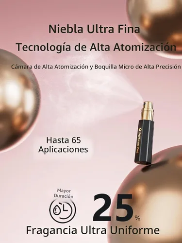 Vista 4 de Perfume Pod FLORA Atomizador de Perfume Recargable, Botella de Perfume con Llenado por la Parte Inferior, Mini Dispensador de Colonia