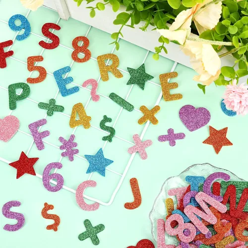 Vista 3 de JULBEAR 300 calcomanías de letras de espuma para manualidades