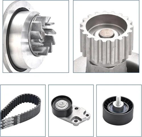 Vista 5 de Kit de correa de distribución con bomba de agua compatible con Chevy Aveo 1.6L L4 2004-2008