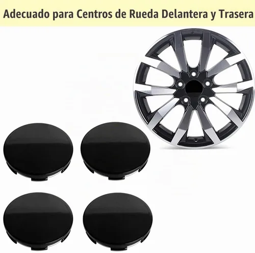 Vista 4 de Kit de tapas centrales para rueda de automóvil, 2.5 pulgadas, 2.5 pulgadas, interior de 2.2 pulgadas, compatible con Dodge RAM 1500 tapas de cubo
