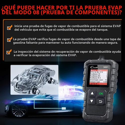 Vista 6 de Launch Escáner Creader 3001 OBD2,Lector de código de falla del motor