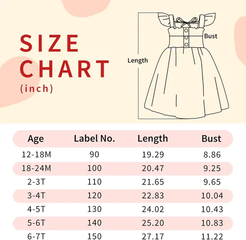 Vista 6 de JEELLIGULAR Vestido para niña pequeña, con volantes, sin mangas, con botones, vestido de verano para playa, casual, acampanado, vestido de verano