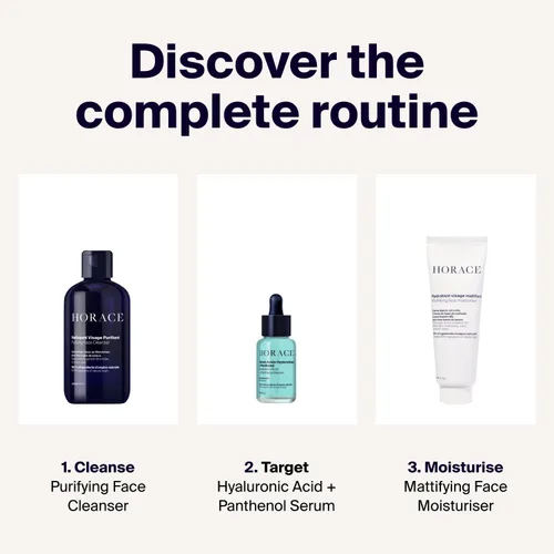 Vista 7 de HORACE Suero Facial de Ácido Hialurónico + Pantenol para Hombres – Tratamiento Facial Hidratante Avanzado para Piel Seca, Líneas de Deshidratación