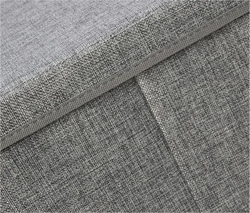 Vista 4 de Amazon Basics Cubo de almacenamiento plegable de tela de arpillera con tapa, apilable y resistente, gris, juego de 2