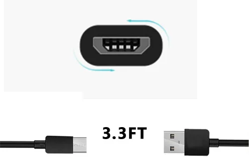 Vista 4 de Cable de transferencia de fotos USB Nikon de repuesto de 3 pies para cámara D3400 D3500 D5600 D7500 - Cable de carga UC-E20 para Canon PowerShot