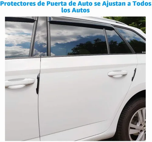 Vista 2 de Protección de bordes para puerta de coche Hypersonic, moldura de borde negro, 2 piezas