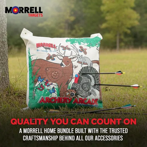 Vista 2 de Morrell Jóvenes 18 libras Arcade Field Point - Bolsa de tiro con arco para 30 libras con 2 lados de tiro y más de 20 animales