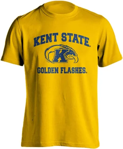 Vista 4 de Kent State Golden Flashes Retro Distressed Logo Camiseta de manga corta