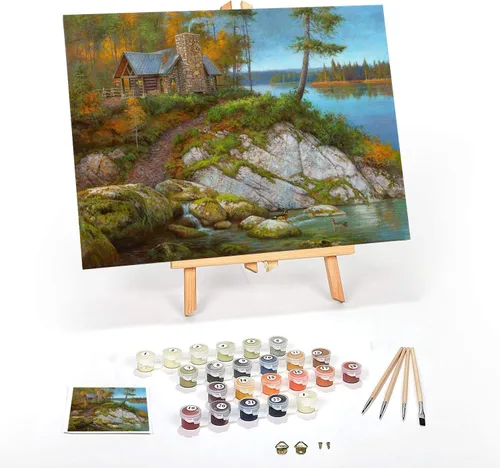 Vista 39 de Ledgebay Kit de Pintura por Números DIY para Adultos, Lienzo Enmarcado para Principiantes a Avanzados, Kit de Pintura por Números, los Kits Incluyen