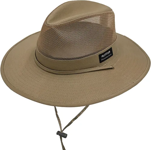 Vista 8 de Panama Jack - Sombrero de sol de lona original para hombre, safari, 2 1/2" de ala, protección solar UPF (SPF) 50+ Negro