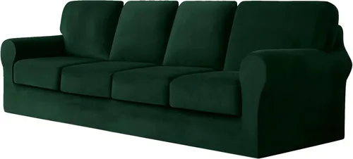 Vista 71 de Funda de sofá con fundas de cojín de asiento separadas y fundas de respaldo, fundas elásticas para sofá, fundas protectoras de terciopelo