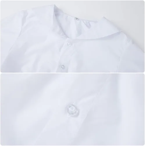 Vista 4 de Vestido de uniforme de escuela secundaria, disfraz de cosplay, camisa de falda azul para mujer