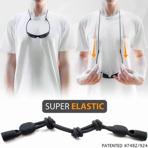 Vista 4 de Soporte de correa de cadena para gafas de ojos, correa para gafas de sol sin cola para hombres, correa para gafas