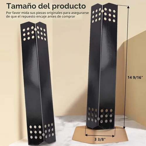 Vista 2 de Criditpid Protector de calor para parrilla, cubierta del quemador, domador de llama para Grill Master 720-0697, 720-0737, piezas de repuesto