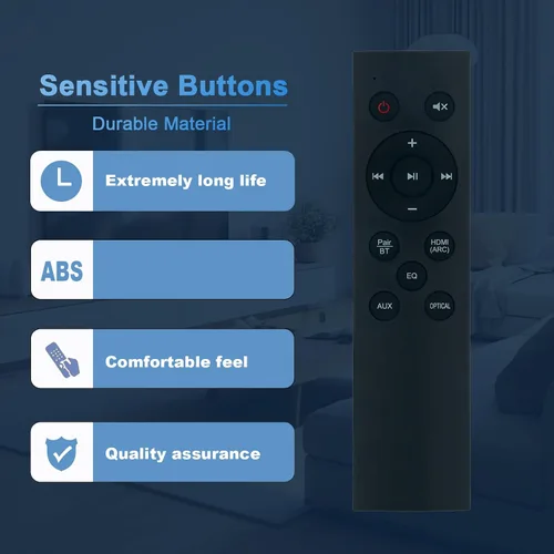 Vista 6 de Reemplazar el control remoto compatible con el altavoz de barra de sonido Philips serie 5000 TAB5305 TAB5305/12 TAB5305/37 TAB5305/98 TAB5105/10