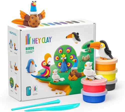 Vista 12 de HEY CLAY Fat Brain Toys Australian Animals Modeling Air Dry Clay for Kids 4-8 Craft Kits Multicolor