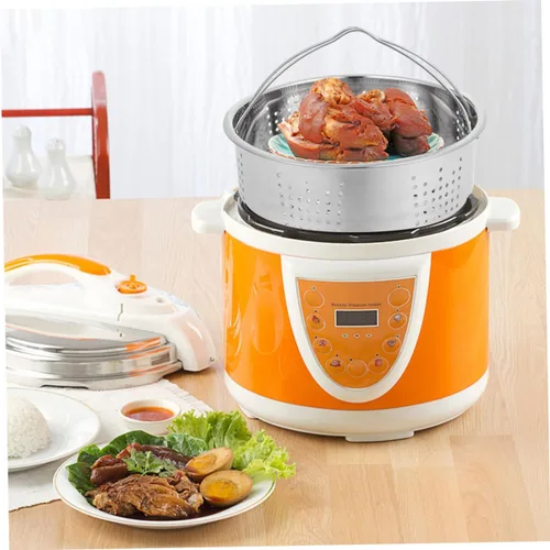 Vista 9 de BESTOYARD Vaporizador portátil para bolas de masa hervida, cesta de vapor, bandeja de vapor, inserto de mariscos, vaporizador tamal, olla de vapor