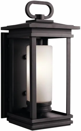 Vista 9 de Kichler 49478RZ South Hope - Soporte de poste para exteriores, 1 luz, bronce frotado