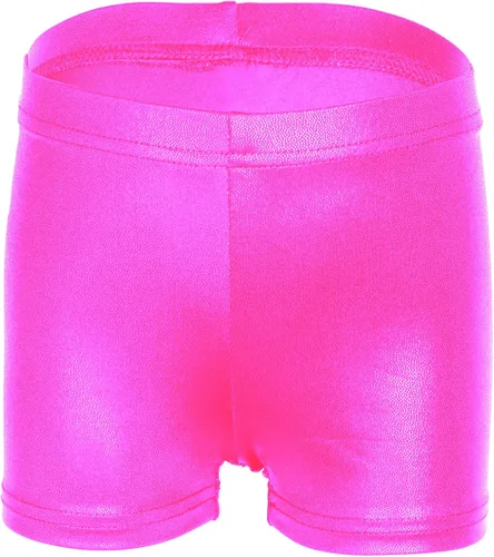 Vista 4 de iLover Pantalones cortos de gimnasia atlética para niñas de color sólido