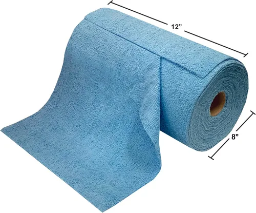 Vista 4 de Eurow Rollo de paño de microfibra para desgarro, alternativa a la toalla de papel reutilizable, lavable hasta 50 veces, sin pelusas, sin rayas