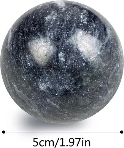 Vista 2 de Pelota de jade natural Baoding de 1.9 pulgadas para ejercicios de salud china, bolas de masaje para aliviar el estrés
