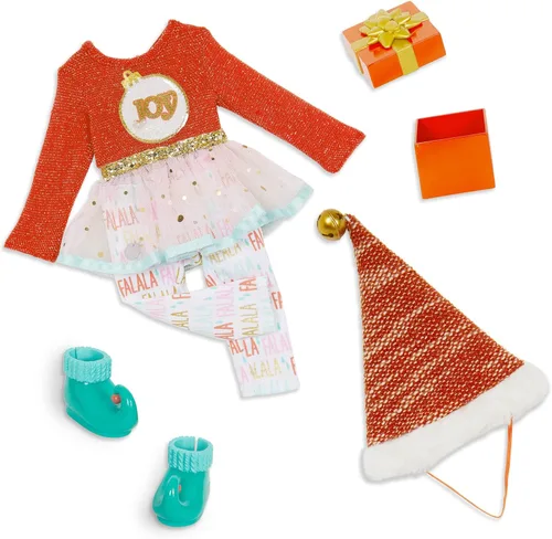 Vista 8 de Glitter Girls – Ropa para Muñeca de 14 Pulgadas – Conjunto de Volantes y Plisados para Guapas – Chaqueta Arcoíris, Falda, Sombrero y Zapatos