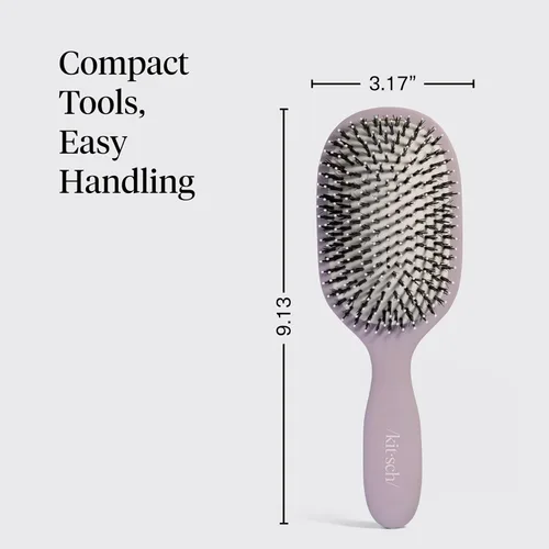 Vista 4 de Kitsch Cepillos para el cabello suaves y pulidos para mujeres y hombres, violeta suave