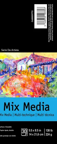 Vista 3 de Canson Artist Series - Papel de medios mixtos, bloc de alambre, 5.5 x 8.5 pulgadas, 30 hojas (138 libras/7.90 oz), papel de artista para adultos