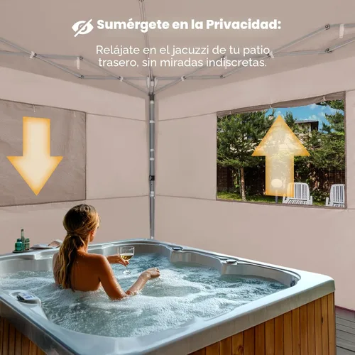 Vista 2 de Quictent Toldo desplegable de privacidad de 10 x 10 pulgadas con 4 paredes