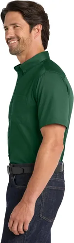 Vista 3 de Port Authority Camisa de manga corta SuperPro React con botones para hombre