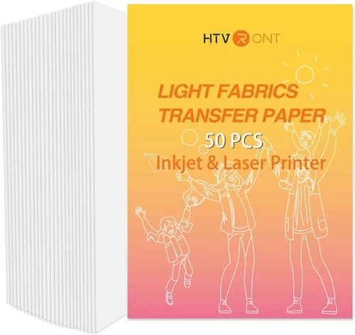 Vista 7 de HTVRONT Papel de transferencia de calor para camisetas oscuras, 25 hojas de 8.5 x 11 pulgadas, papel de transferencia para planchar para inyección