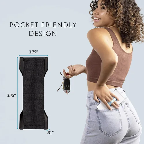 Vista 2 de LOVEHANDLE PRO Premium Phone Grip - Correa de silicona para teléfono - Soporte magnético para teléfono y soporte para teléfono inteligente y tableta