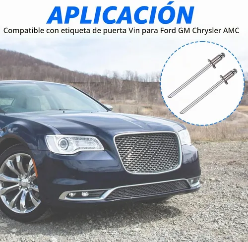 Vista 4 de JERBOR Nos Dash Rosette Remaches para GM Ford Chrysler VIN etiqueta de puerta con caja