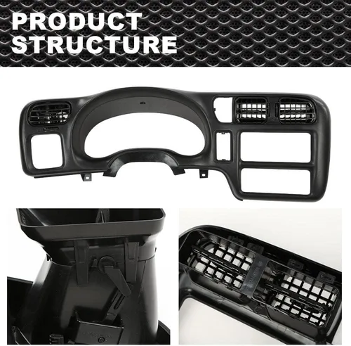 Vista 8 de CROSSDESIGN - Cubierta para tapa de tablero de instrumentos con borde de bisel de radio, borde negro para tablero no apto Compatible con Blazer